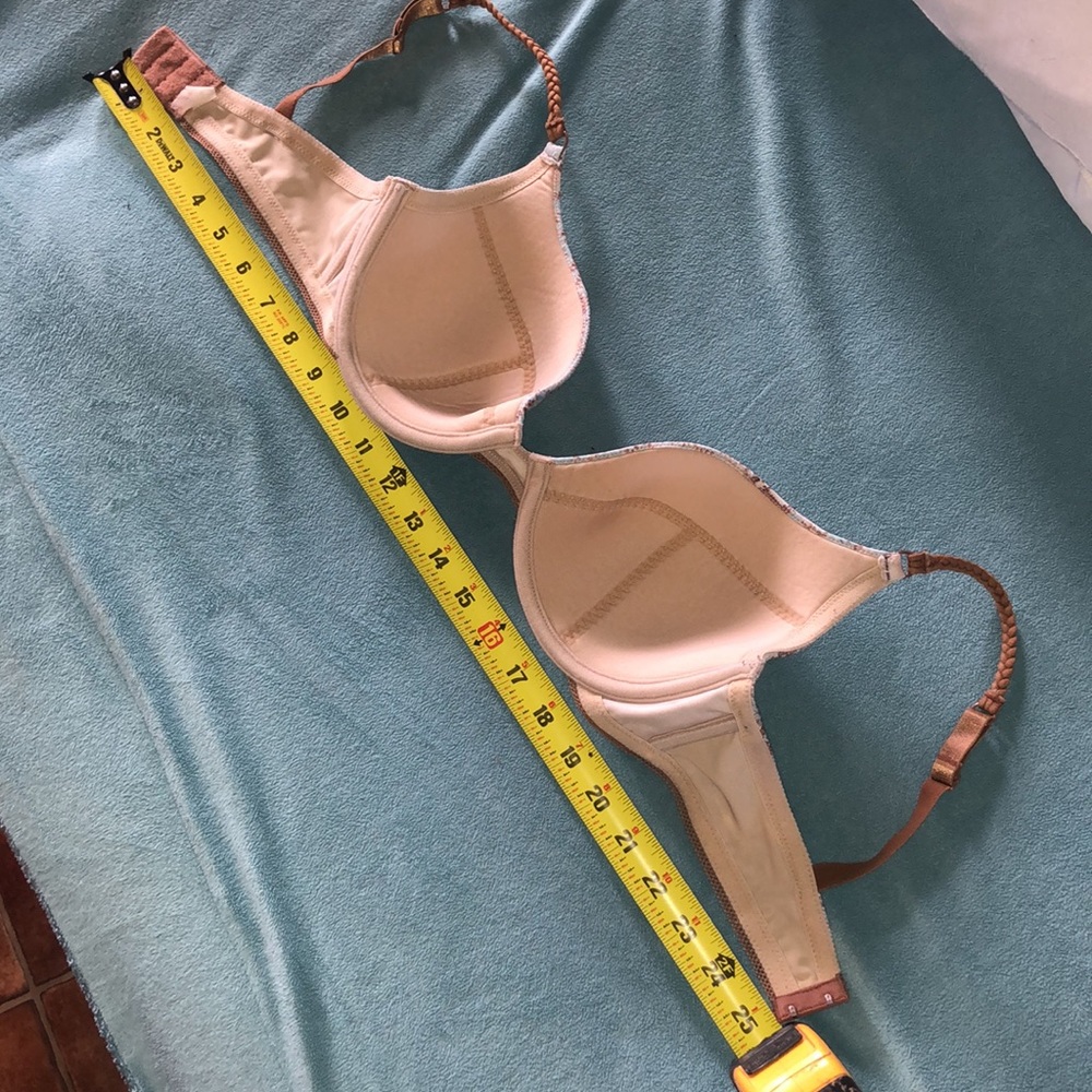 Vintage Snakeskin Python Bra Blue Tan - image 5